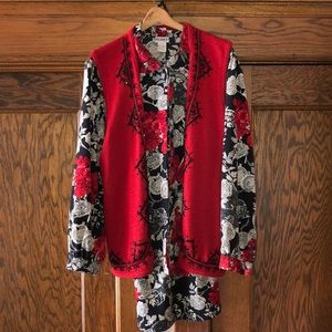 Vintage KORET 3piece skirt set size 20w euc